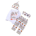 Spring Autumn Clothes Baby Girls Boys Clothes My 1st Thanksgiving Outfits Infant Long Sleeve