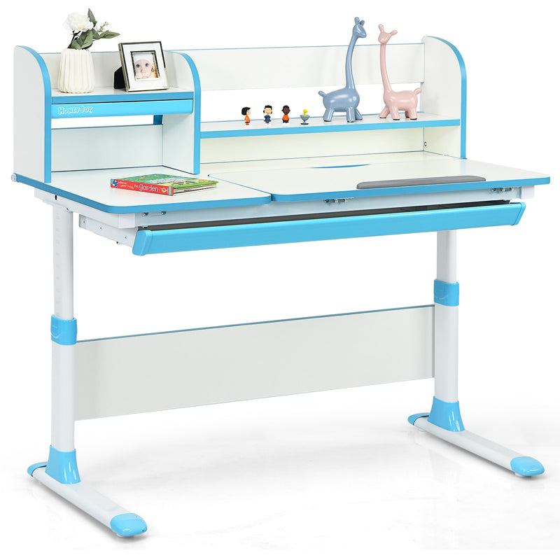 Honeyjoy Adjustable Height Kids Study Desk Drafting Table Computer Station JV10035