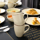 32-Piece Vintage Look Dinner Set Stoneware Ceramic Tableware Set