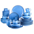 32-Piece Vintage Look Dinner Set Stoneware Ceramic Tableware Set