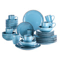 32-Piece Vintage Look Dinner Set Stoneware Ceramic Tableware Set