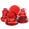 32-Piece Vintage Look Dinner Set Stoneware Ceramic Tableware Set