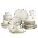 32-Piece Vintage Look Dinner Set Stoneware Ceramic Tableware Set