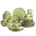 32-Piece Vintage Look Dinner Set Stoneware Ceramic Tableware Set