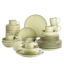 32-Piece Vintage Look Dinner Set Stoneware Ceramic Tableware Set