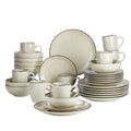 32-Piece Vintage Look Dinner Set Stoneware Ceramic Tableware Set