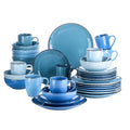 32-Piece Vintage Look Dinner Set Stoneware Ceramic Tableware Set