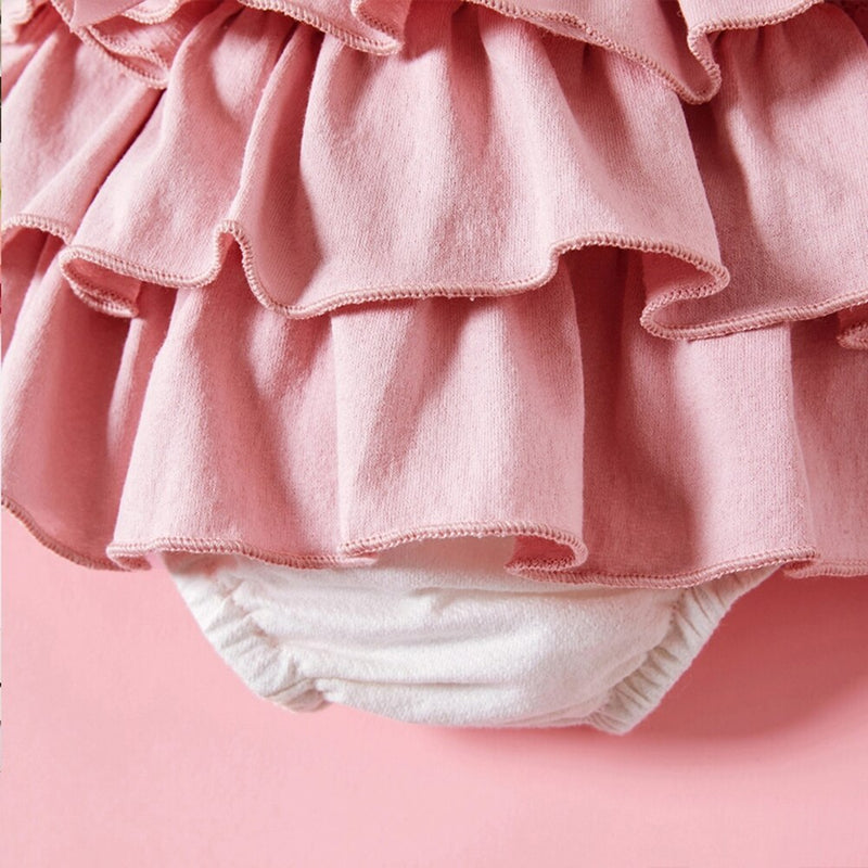 Summer Newborn Girl Baby Girls Pants Sweet Veneer Cake Skirt Pendulum Pants Shorts Pink
