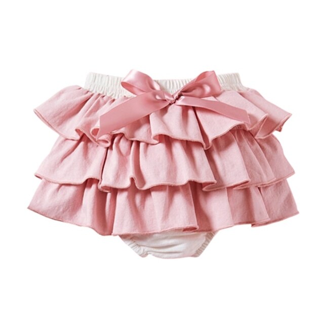 Summer Newborn Girl Baby Girls Pants Sweet Veneer Cake Skirt Pendulum Pants Shorts Pink