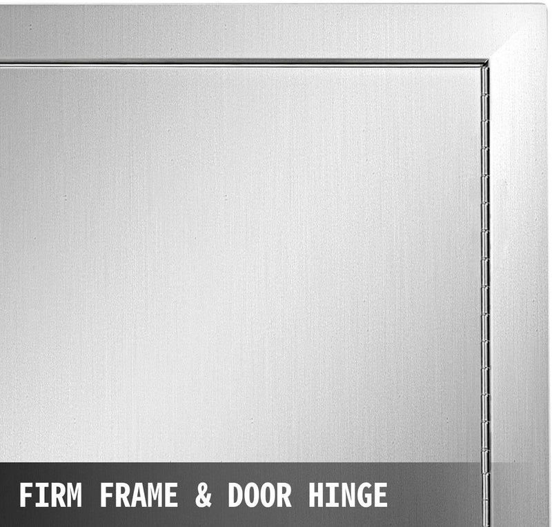 BBQ Island 304 Stainless Steel Door Single Access BBQ Doors 17x24 Inch Single Door Flush Mount