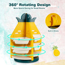Kids Toy Storage Organizer 360°Revolving Pineapple Shelf w/Plastic Bins TP10003