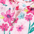 Fashion Girls Clothing Baby Girl Print Flowers Hoodie Jacket  Autumn Flower Pattern Zipper Jacket