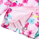 Fashion Girls Clothing Baby Girl Print Flowers Hoodie Jacket  Autumn Flower Pattern Zipper Jacket