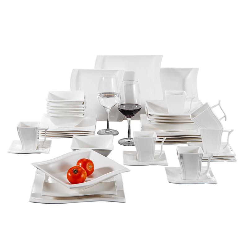 36-Piece Porcelain Dinner Plate Set