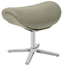 Swivel Rocking Chair Top Grain Leather Lounge Armchair w/Ottoman HU10046