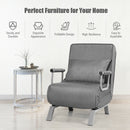5 Position Convertible Sleeper Bed Folding Design Lounge Couch w/ Pillow HW64104