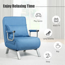 5 Position Convertible Sleeper Bed Folding Design Lounge Couch w/ Pillow HW64104