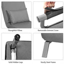 5 Position Convertible Sleeper Bed Folding Design Lounge Couch w/ Pillow HW64104