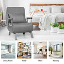 5 Position Convertible Sleeper Bed Folding Design Lounge Couch w/ Pillow HW64104
