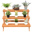 3 Tier Wood Plant Stand Flower Pot Holder Shelf Display Rack Stand Step Ladder