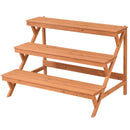3 Tier Wood Plant Stand Flower Pot Holder Shelf Display Rack Stand Step Ladder