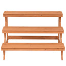 3 Tier Wood Plant Stand Flower Pot Holder Shelf Display Rack Stand Step Ladder