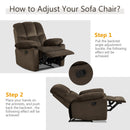 Recliner Chair Single Sofa Lounger Home Theater Seating w/Footrest HV10011