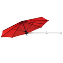 8ft Wall-Mounted Umbrella Telescopic Folding Tilt Sun Shade Aluminum OP70378