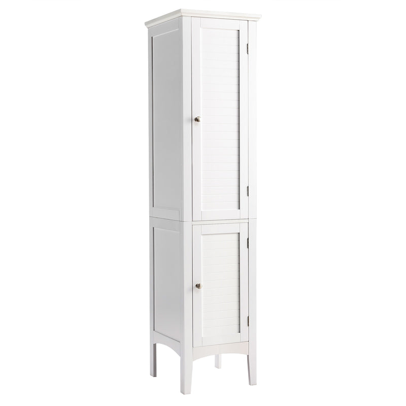 Freestanding Bathroom Storage Cabinet Linen Tower Kitchen Living Room HW66805WH