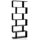 6 Tier S-Shaped Bookshelf Storage Display Bookcase Decor Z-Shelf CB10231