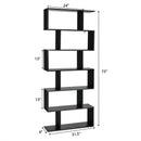 6 Tier S-Shaped Bookshelf Storage Display Bookcase Decor Z-Shelf CB10231