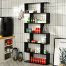 6 Tier S-Shaped Bookshelf Storage Display Bookcase Decor Z-Shelf CB10231