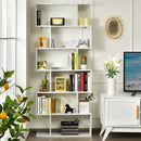 6 Tier S-Shaped Bookshelf Storage Display Bookcase Decor Z-Shelf CB10231