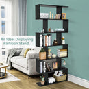 6 Tier S-Shaped Bookshelf Storage Display Bookcase Decor Z-Shelf CB10231