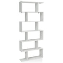 6 Tier S-Shaped Bookshelf Storage Display Bookcase Decor Z-Shelf CB10231
