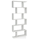 6 Tier S-Shaped Bookshelf Storage Display Bookcase Decor Z-Shelf CB10231