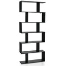 6 Tier S-Shaped Bookshelf Storage Display Bookcase Decor Z-Shelf CB10231