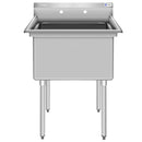 NSF Stainless Steel Utility Sink 30" Single Bowl Commercial Kitchen Sink KC52300