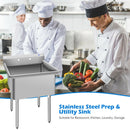 NSF Stainless Steel Utility Sink 30" Single Bowl Commercial Kitchen Sink KC52300