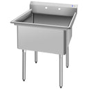 NSF Stainless Steel Utility Sink 30" Single Bowl Commercial Kitchen Sink KC52300