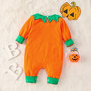 Halloween One-piece Infant Pattern Romper Baby Pumpkin Printed Cartoon Long Sleeve Bodysuit For Kids