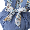 Newborn Baby Sweet Print Sleeveless Bodysuit with Hat Two-piece Clothing Infant Children Baby Outfits Summer Infant Clothes