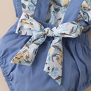 Newborn Baby Sweet Print Sleeveless Bodysuit with Hat Two-piece Clothing Infant Children Baby Outfits Summer Infant Clothes
