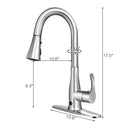 Touchless Kitchen Faucet 360° Swivel Single Handle Sensor 3 Mode Sprayer KC52633US
