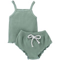 Summer Baby Girl Infant Children's Clothing Newborn Baby Set Pit Strip Sleeveless