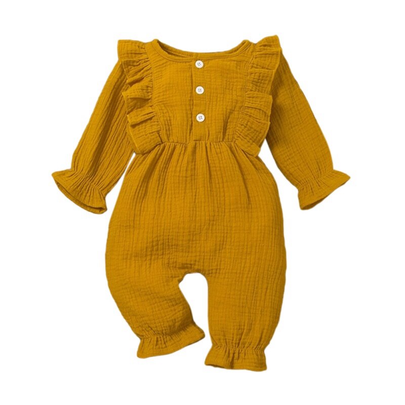 Newborn Baby Boy Girl Clothing Long Sleeve Romper Bodysuit Infant Cotton Jumpsuit Playsuit Kid