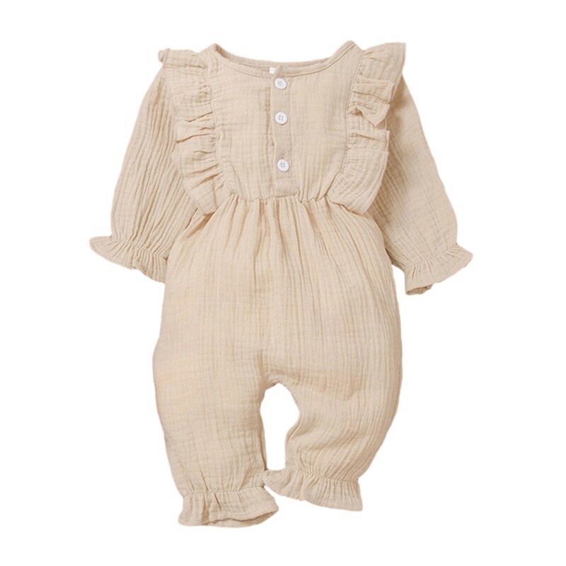 Newborn Baby Boy Girl Clothing Long Sleeve Romper Bodysuit Infant Cotton Jumpsuit Playsuit Kid