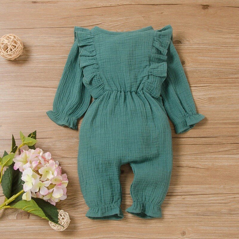 Newborn Baby Boy Girl Clothing Long Sleeve Romper Bodysuit Infant Cotton Jumpsuit Playsuit Kid