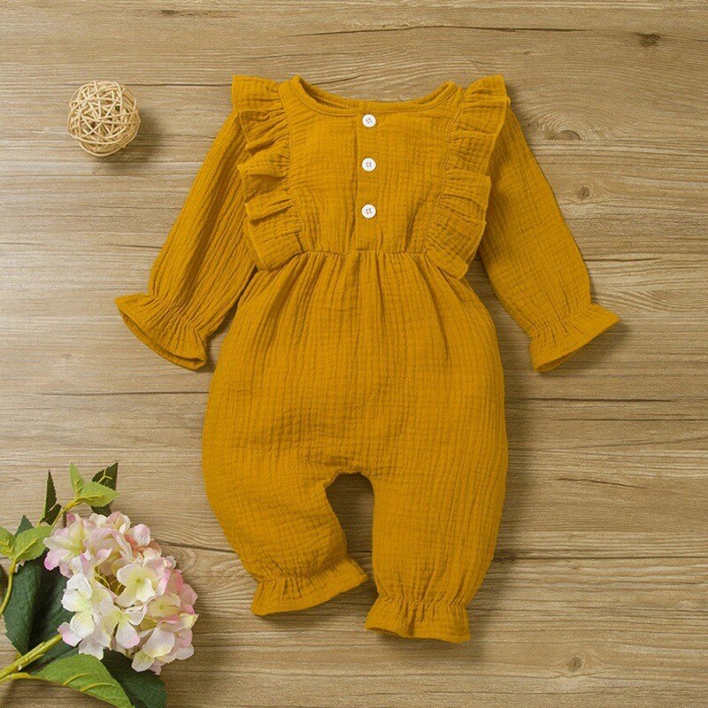 Newborn Baby Boy Girl Clothing Long Sleeve Romper Bodysuit Infant Cotton Jumpsuit Playsuit Kid