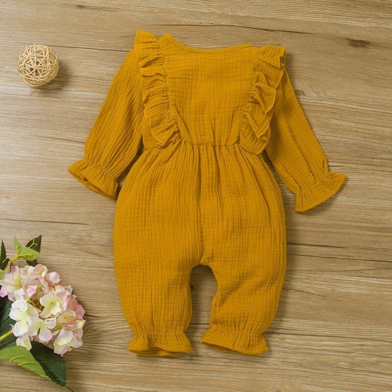 Newborn Baby Boy Girl Clothing Long Sleeve Romper Bodysuit Infant Cotton Jumpsuit Playsuit Kid